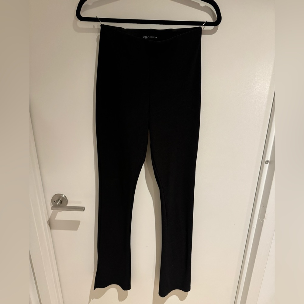 Zara High-rise Ribbed Leggings